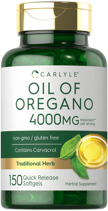 Carlyle Oregano Oil 4000mg - 150 Softgels, Carvacrol, Non-GMO Gluten Free