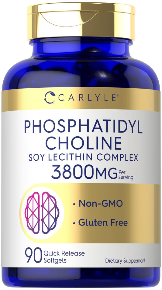 Carlyle Phosphatidyl Choline Supplement | 3,800mg | 90 Quick Release Softgels | Non-GMO & Gluten Free BritishVita | Premium UK Vitamins & Wellness Supplements