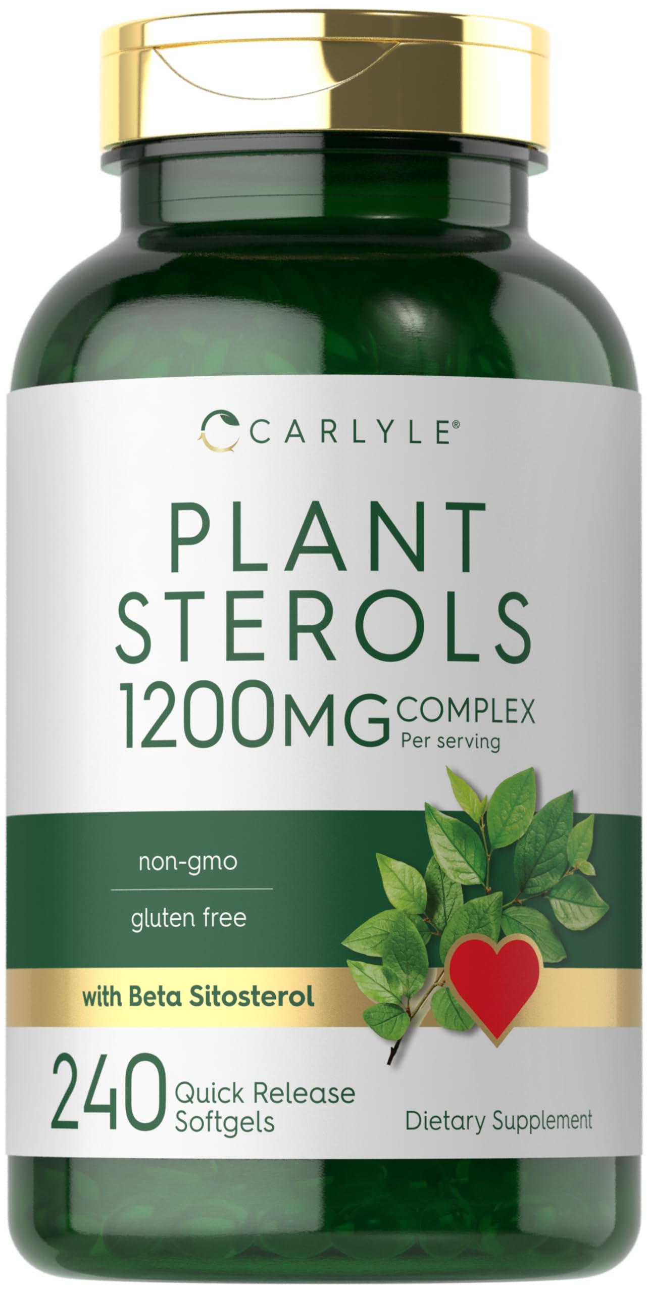 Carlyle Plant Sterols 1200 mg | 240 Softgel Capsules | Non-GMO & Gluten Free