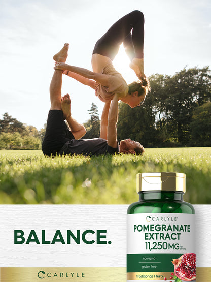 Carlyle Pomegranate Extract | 11250mg | 100 Capsules | Non-GMO, Gluten Free Supplement | Traditional Herb