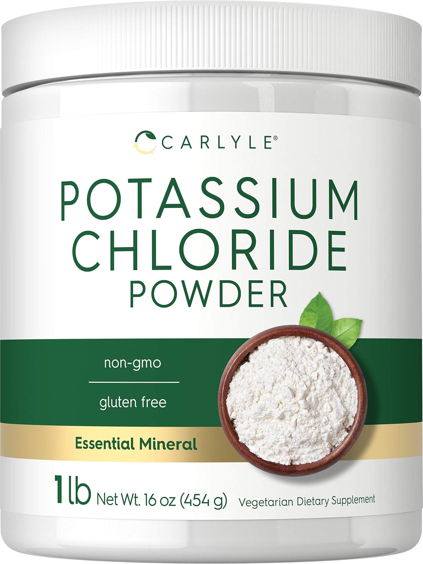 Potassium Chloride Powder 16 oz – Carlyle | Food Grade Salt Substitute, Vegan