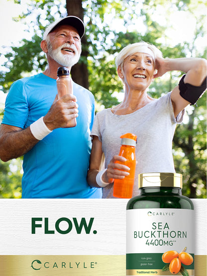 Carlyle Sea Buckthorn Oil Capsules 4400mg – 200 Softgels | Non-GMO, Gluten Free