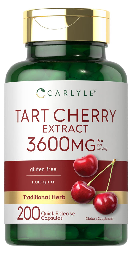 Carlyle Tart Cherry Extract Capsules | 200 Count | Non-GMO and Gluten Free Formula | Traditional Herb Supplement BritishVita | Premium UK Vitamins & Wellness Supplements