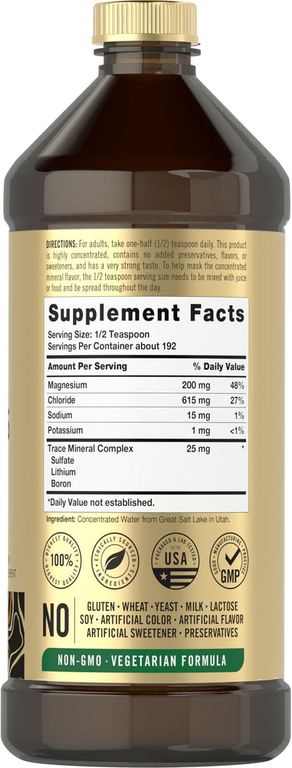 Carlyle Trace Minerals Liquid - 16 oz Full Spectrum with Magnesium | Vital Trace
