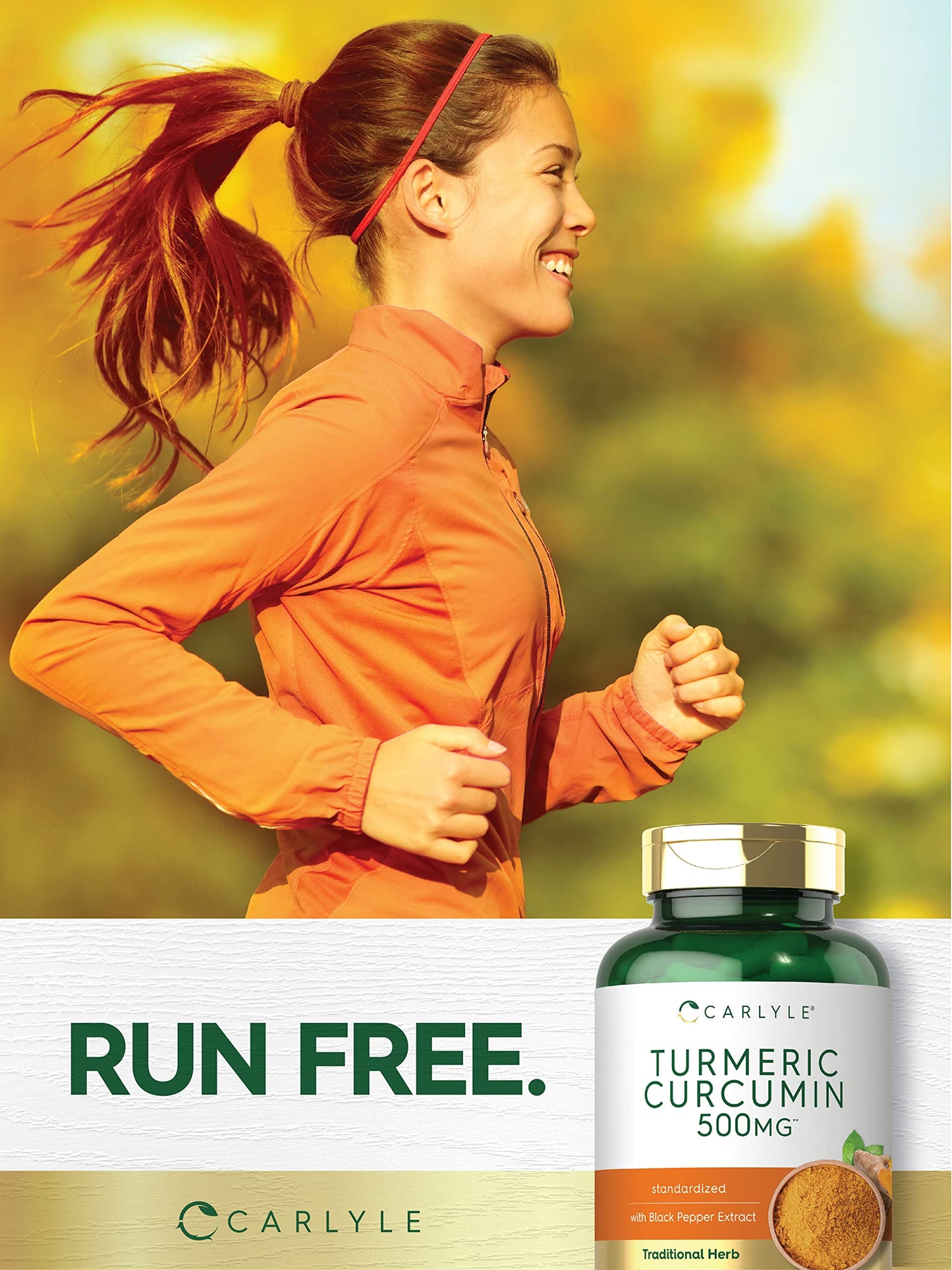 Carlyle Turmeric Curcumin 500 mg - 360 Capsules (Pack of 2) with Black Pepper Extract