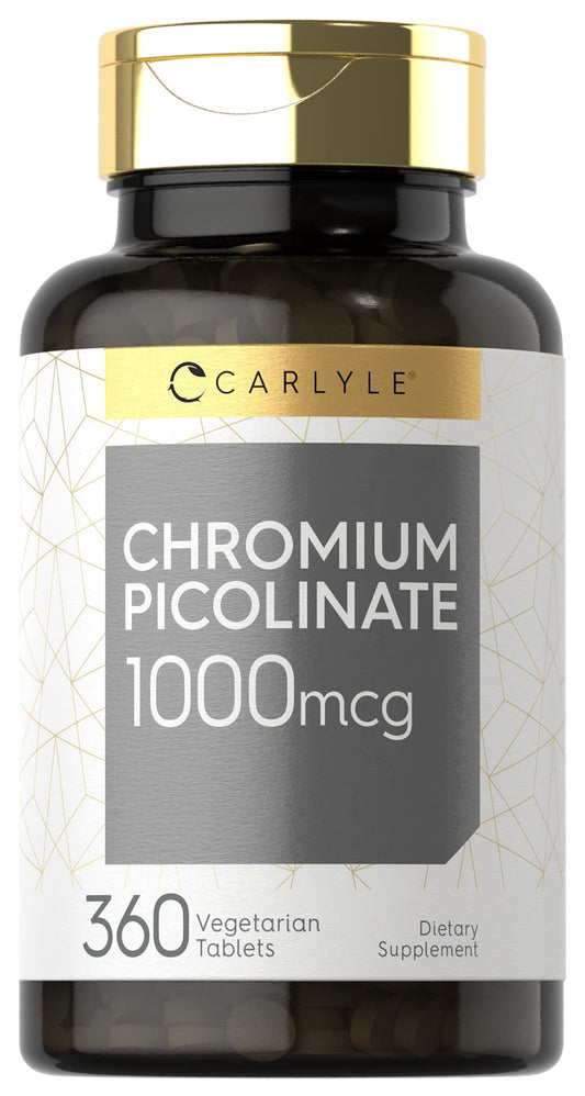 Carlyle Ultra Chromium Picolinate 1000mcg | 360 Tablets | Vegetarian, Non-GMO, Gluten Free BritishVita | Premium UK Vitamins & Wellness Supplements