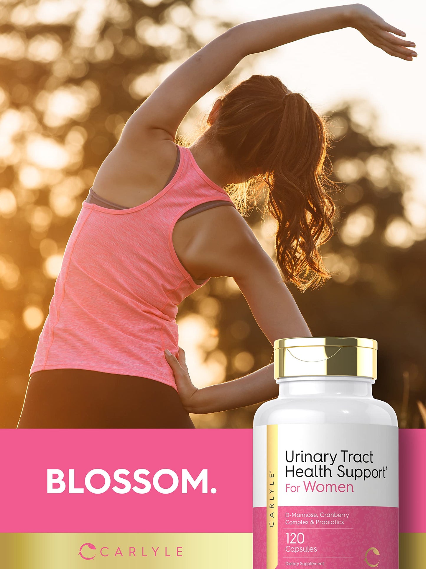Carlyle Urinary Tract Health for Women - 120 Capsules | D-Mannose, Cranberry & Probiotics