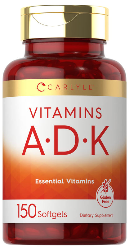 Carlyle Vitamin ADK 150 Softgels - Non-GMO Gluten Free Supplement