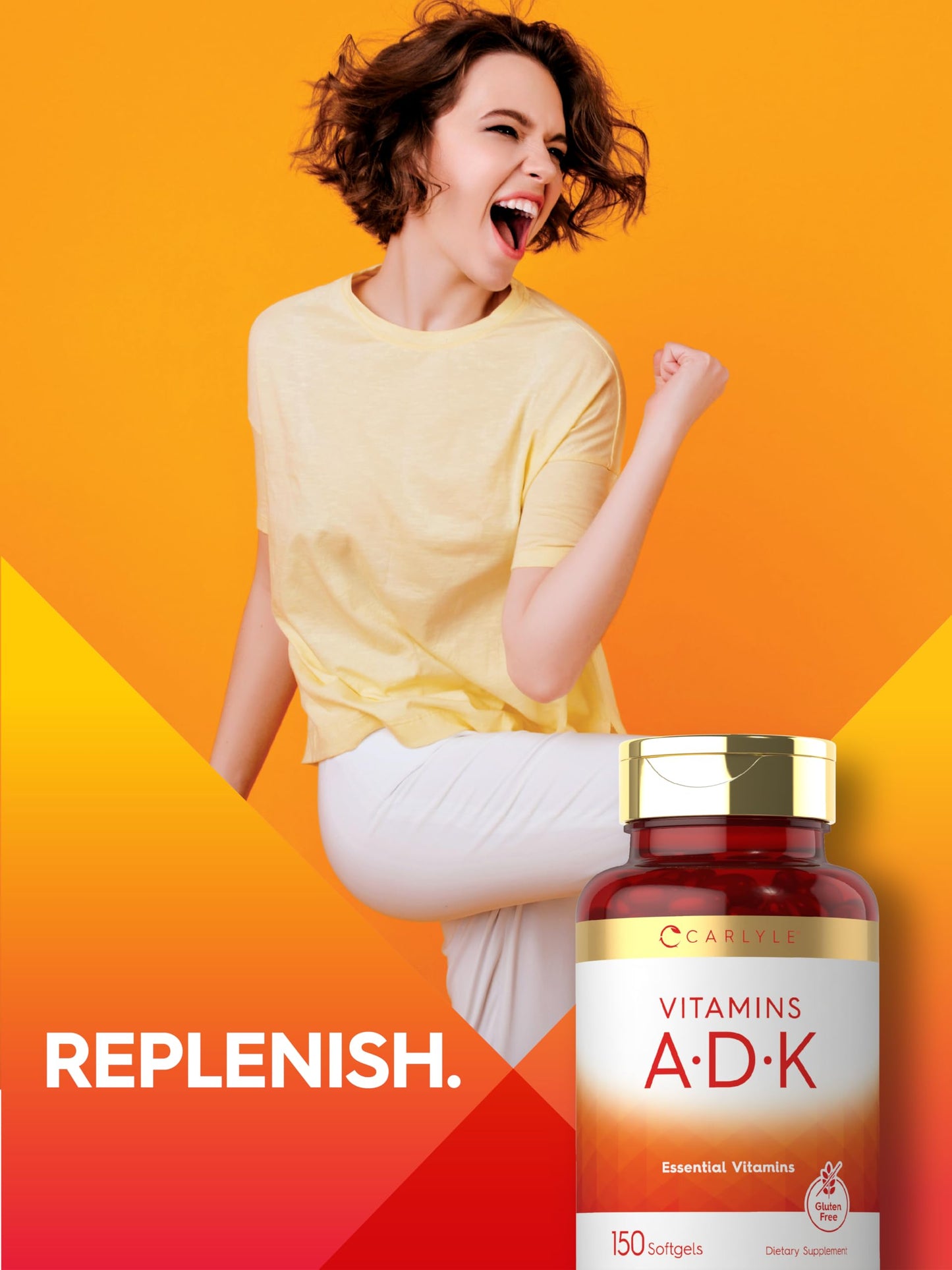 Carlyle Vitamin ADK 150 Softgels - Non-GMO Gluten Free Supplement