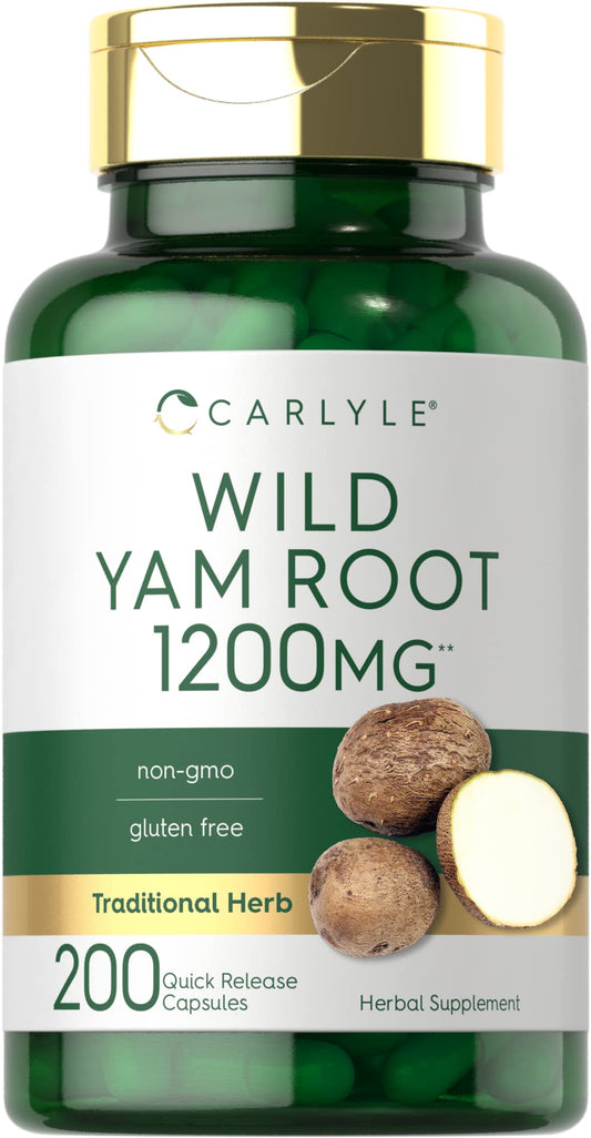 Carlyle Wild Yam Root Capsules – 200 Count | Non-GMO, Gluten Free BritishVita | Premium UK Vitamins & Wellness Supplements