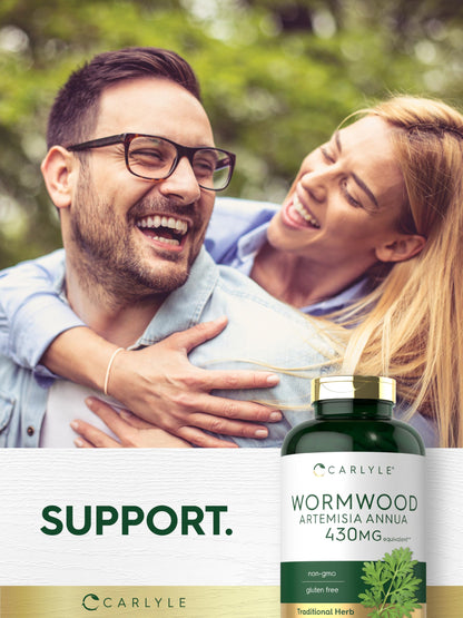 Carlyle Wormwood Capsules 430mg | Artemisia Annua Herb | 200 Count | Non-GMO & Gluten Free Supplement