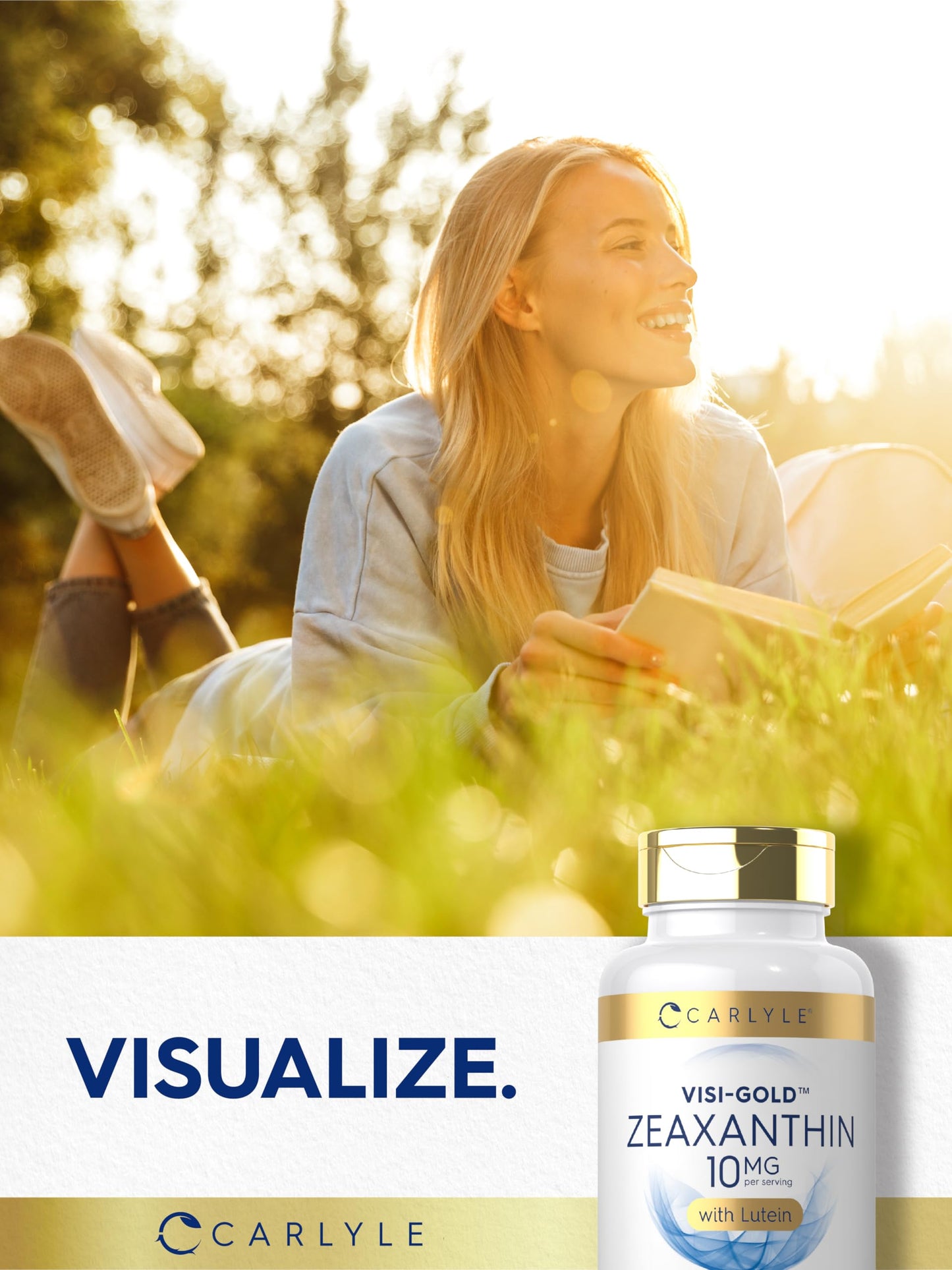 Carlyle Zeaxanthin 10mg | 120 Softgels – Eye Health with Lutein | Non-GMO, Gluten Free