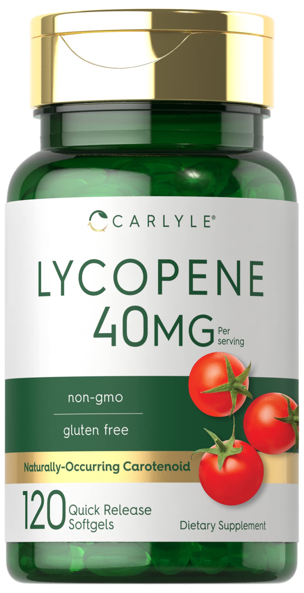 Carlyle Lycopene 40mg | 120 Softgels - Non-GMO & Gluten Free | Naturally Occurring Carotenoid