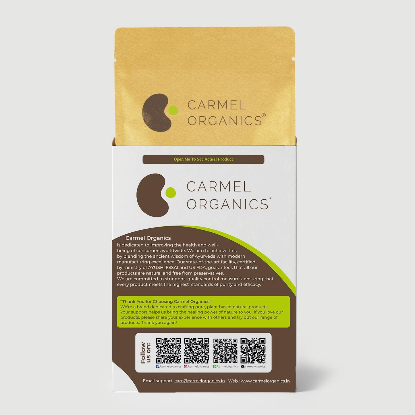 Carmel Organics Triphala Powder (8 oz) for Digestive Support - No Preservatives | Harad, Baheda & Amla