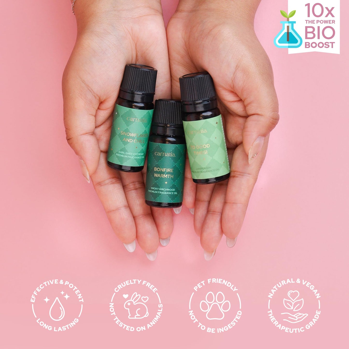 Carnatia Christmas Aroma Oil Set – 6 Cozy Scents for Diffusers, Relaxation & Holiday Gifting