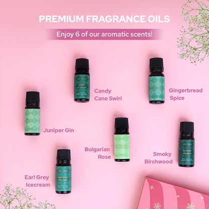 Carnatia Christmas Aroma Oil Set – 6 Cozy Scents for Diffusers, Relaxation & Holiday Gifting