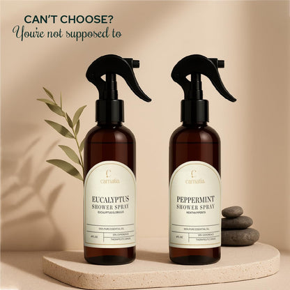 Carnatia Eucalyptus Shower Spray – Aromatherapy Essential Oil Mist for Showers | Spa-Like Refreshing Steam Experience | 4 fl oz Trigger Pump Spray for Clarity & Calm