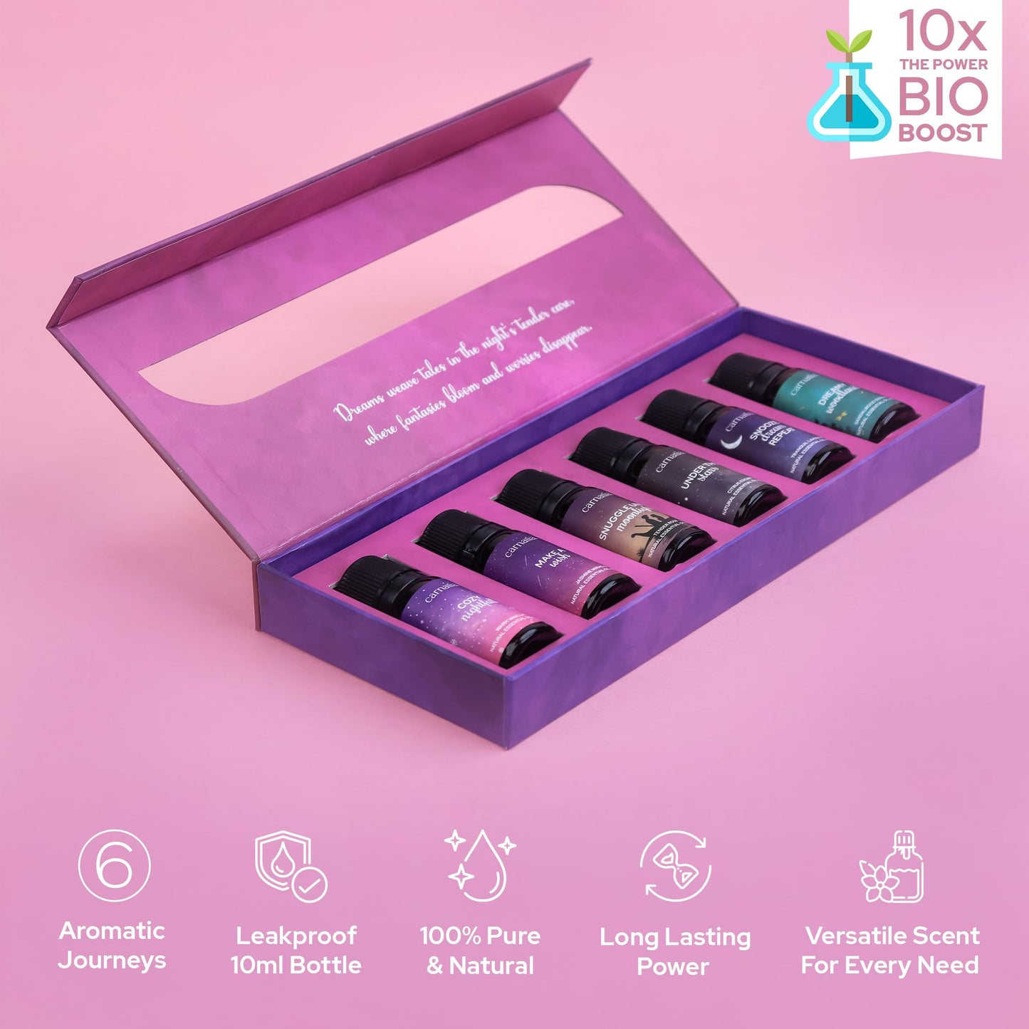 Carnatia Sleep Essentials Essential Oil Set - 6 Calming Blends for Deep Sleep & Relaxation