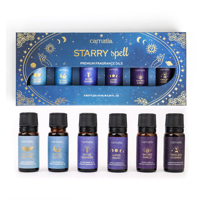 Carnatia Starry Spell Fragrance Oil Set - 6 Calming Aromatherapy Blends