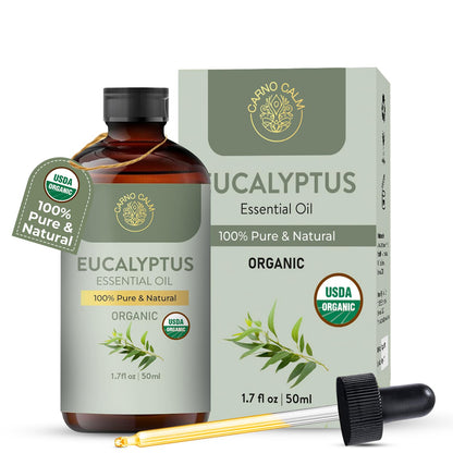 Carno Calm Eucalyptus Essential Oil – USDA Organic, 1.7 fl oz