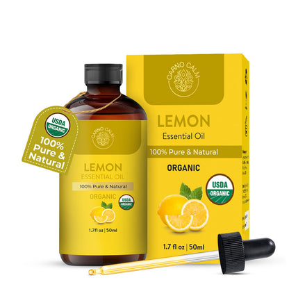 Carno Calm Lemon Essential Oil – USDA Organic, 1.7 fl oz | Aromatherapy