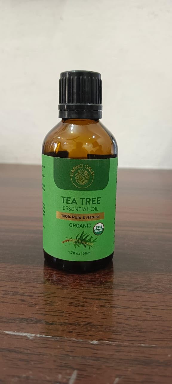 Carno Calm Tea Tree Oil – 100% Pure Organic Essential Oil for Skin, Hair & Nails | 1.7 fl oz