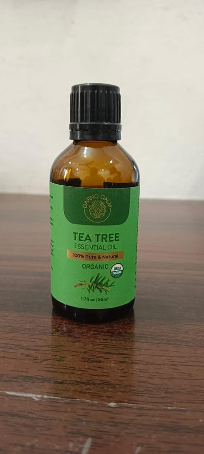 Carno Calm Tea Tree Oil – 100% Pure Organic Essential Oil for Skin, Hair & Nails | 1.7 fl oz
