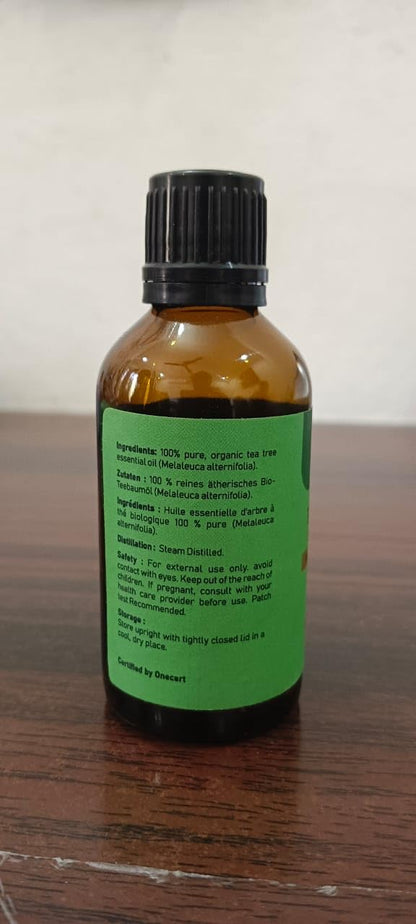 Carno Calm Tea Tree Oil – 100% Pure Organic Essential Oil for Skin, Hair & Nails | 1.7 fl oz