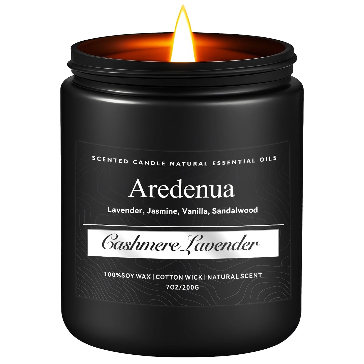 Cashmere Lavender Candle - 7oz Soy Candle for Home Scent & Aromatherapy | 50 Hour Burn Time