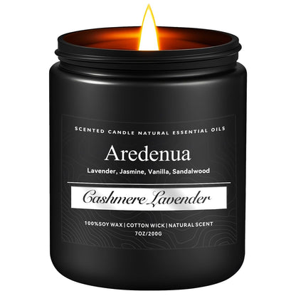 Cashmere Lavender Candle - 7oz Soy Candle for Home Scent & Aromatherapy | 50 Hour Burn Time