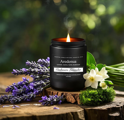 Cashmere Lavender Candle - 7oz Soy Candle for Home Scent & Aromatherapy | 50 Hour Burn Time