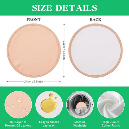 2pcs Supper Large Castor Oil Breast Pack - Soft Organic Cotton, Anti-Leakage, Reusable Wrap for Women