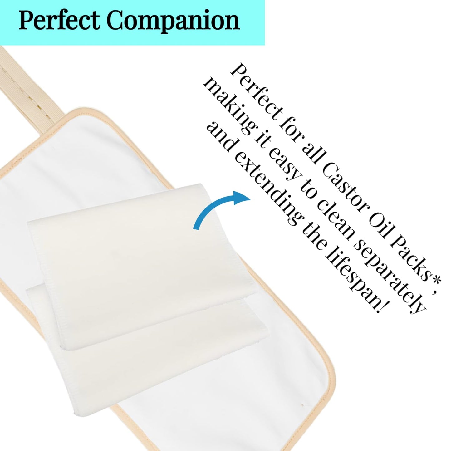 Two-Piece Organic Cotton Flannel for Castor Oil Pack | Reusable Pads