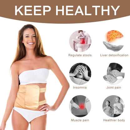 12 Pcs Castor Oil Pack Wraps – Organic Cotton Flannel Castor Oil Packs for Stomach & Body