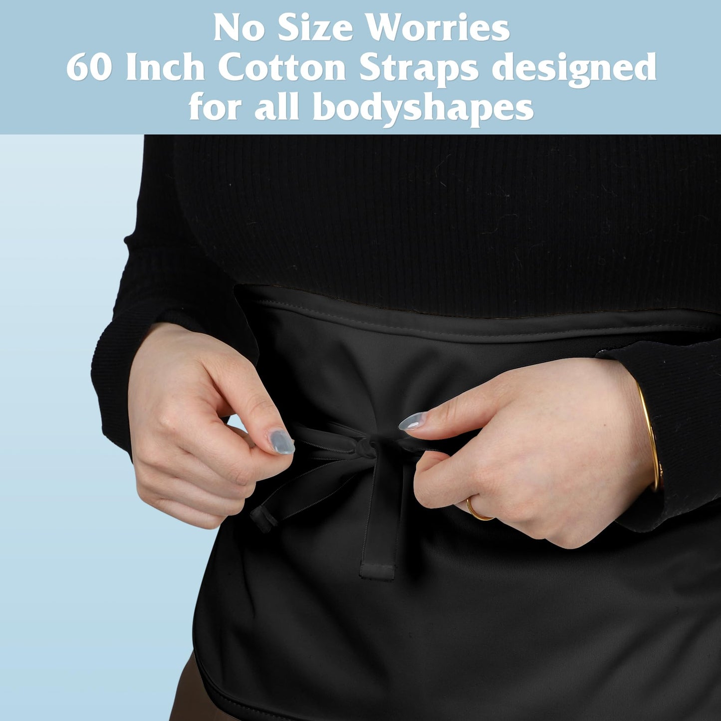 Castor Oil Pack Wrap – Organic Cotton, Reusable Kit for Stomach & Liver Detox (Black)