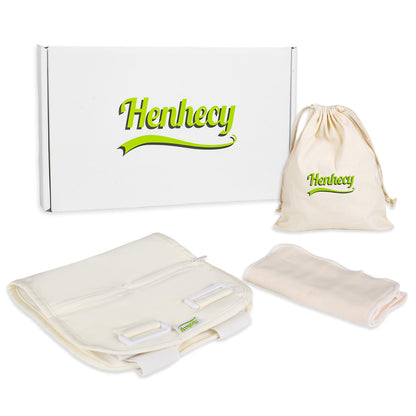 Castor Oil Packs Kit for Liver Detox and Cleansing - Comes with Extra Cotton Flannel Pad, Reusable & Mess-Free (Oil Not Included)