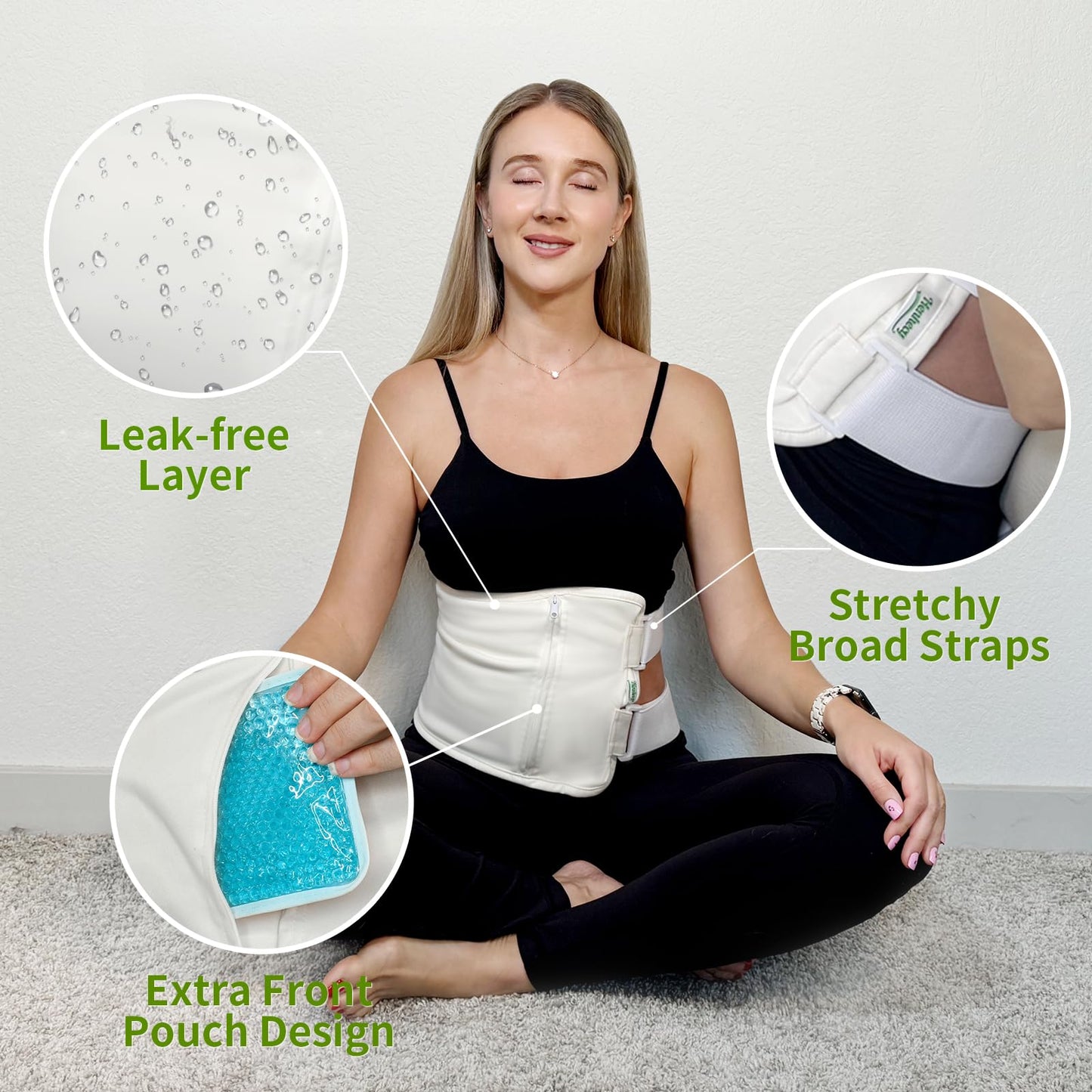 Castor Oil Packs Kit for Liver Detox and Cleansing - Comes with Extra Cotton Flannel Pad, Reusable & Mess-Free (Oil Not Included)