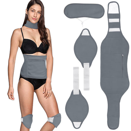 Castor Oil Pack Kit - 4 Pack for Neck, Knee & Abdomen | Reusable, Leak-Proof Wraps