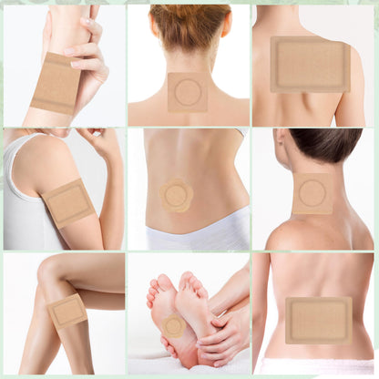 60 Pcs Castor Oil Pack Patches – 4 Sizes, Disposable Self-Adhesive Breathable Organic Cotton Pads