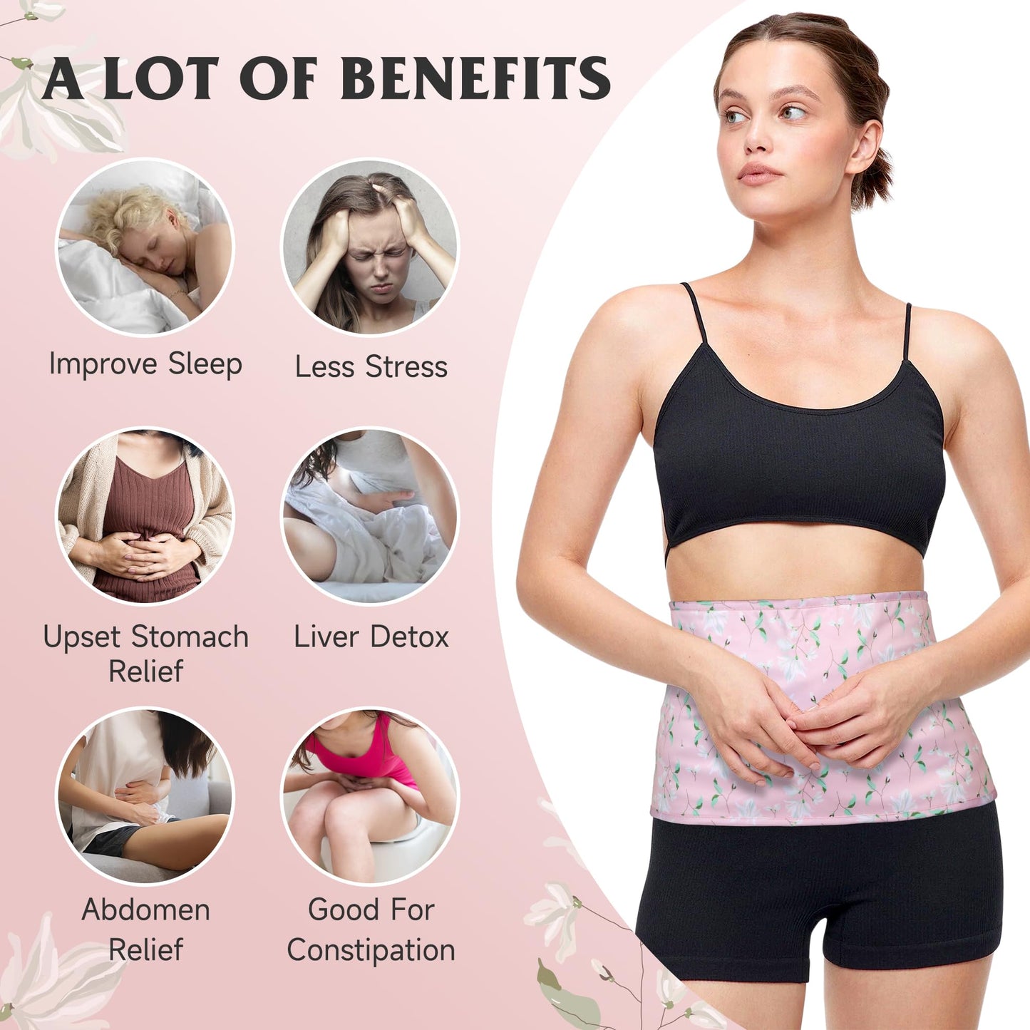 Castor Oil Pack for Pelvic - Heatless, Reusable, Organic Cotton Flannel (Oil Not Included)