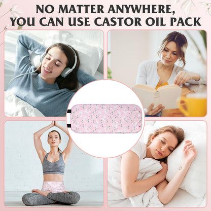 Castor Oil Pack for Pelvic - Heatless, Reusable, Organic Cotton Flannel (Oil Not Included)