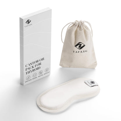 Castor Oil Pack for Thyroid - Organic Cotton Flannel Neck Wrap | Heatless, Reusable & Waterproof
