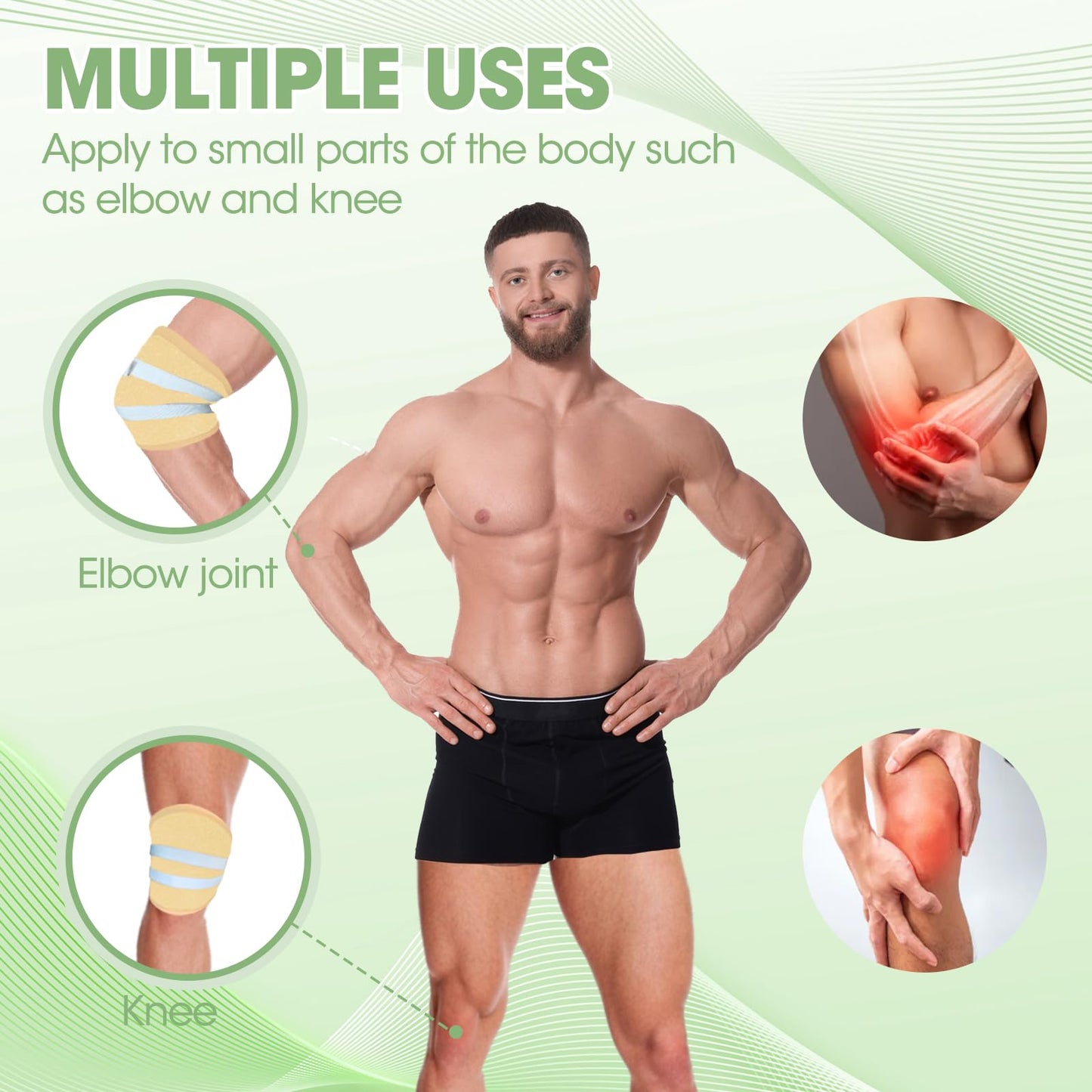 11 PCS Castor Oil Pack Wrap for Men - Adjustable, Reusable Full-Body Castor Oil Wraps (Eyes to Feet)