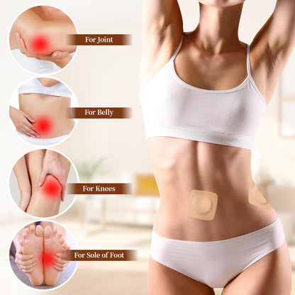 50 Pcs Castor Oil Pack Wrap - Self-Adhesive Cotton Patches (Disposable Pads)