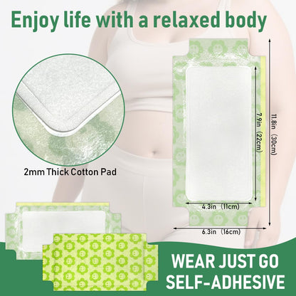 30 Pcs Castor Oil Pack Wrap Plus Size – Self-Adhesive Castor Oil Patches (No Wash)