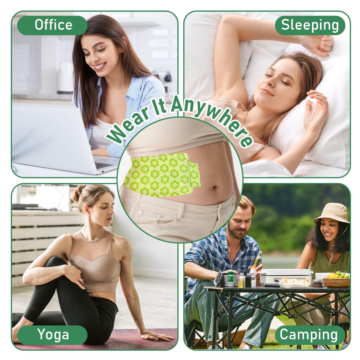 30 Pcs Castor Oil Pack Wrap Plus Size – Self-Adhesive Castor Oil Patches (No Wash)