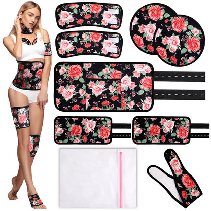 Castor Oil Pack Wrap Organic Cotton Kit – 9 Pcs, Adjustable Straps, Reusable & Machine Washable