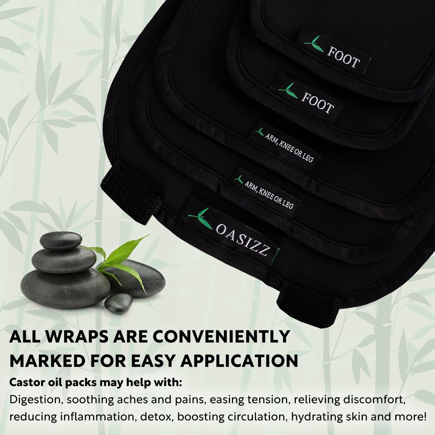 Reusable Castor Oil Pack Wrap Kit 10-Piece – Adjustable & Leak-Resistant