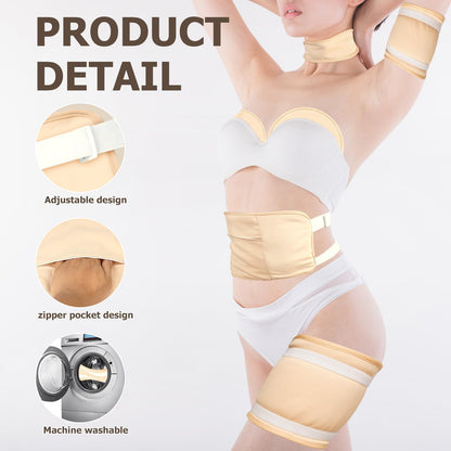 Allcucut Castor Oil Pack Wrap for Women – 6 Pcs Reusable Organic Cotton Kit