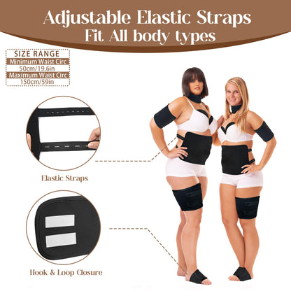 9 Pcs Castor Oil Pack Wrap Kit – Organic Cotton, Reusable Full-Body Care